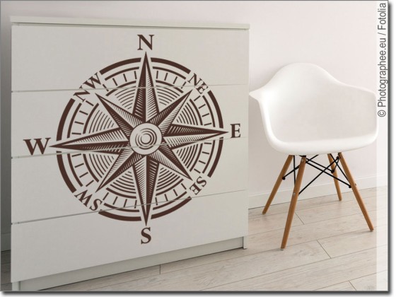 Preview: Möbeltattoo Kompass