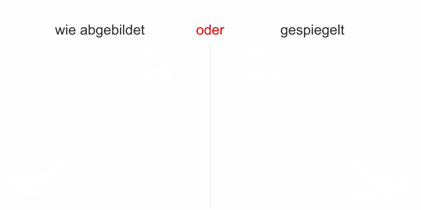 Preview: Möbeltattoo mit Wellen Ornament - Ansicht Ausrichtung und Farbauswahl