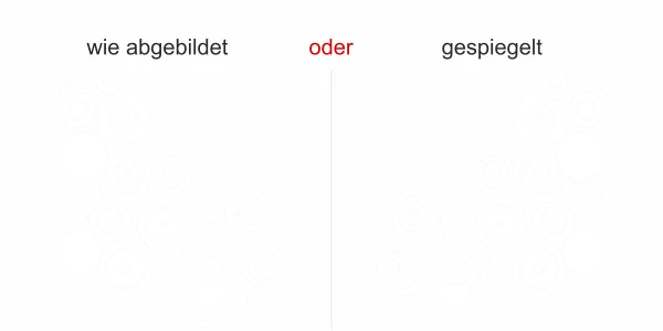 Möbeltattoo mit Retro Ornament - Ansicht Ausrichtung und Farbauswahl