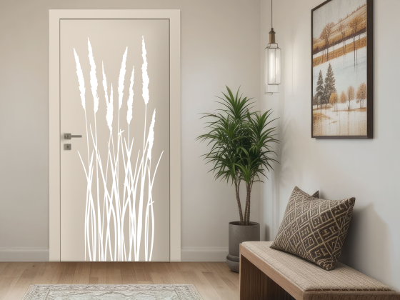 Preview: Möbeltattoo Sommergras - Ansicht Ausrichtung und Farbauswahl