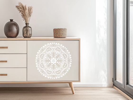 Preview: Sticker für Möbel mit spirituellem Mandala - Ansicht Farbauswahl