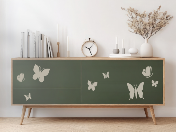 Preview: Möbeltattoo Traumhafte Schmetterlinge