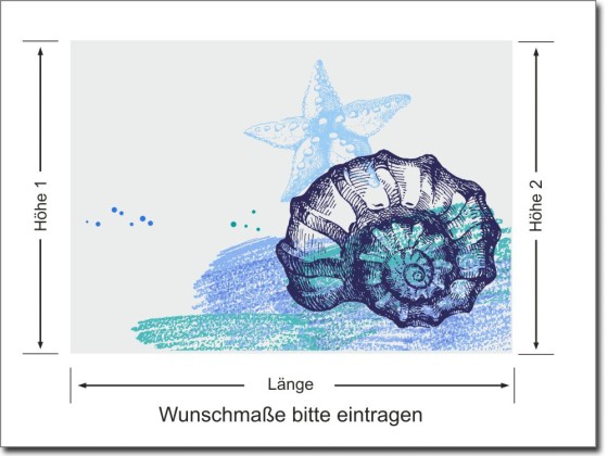 Preview: Muschel und Seestern Sichtschutz