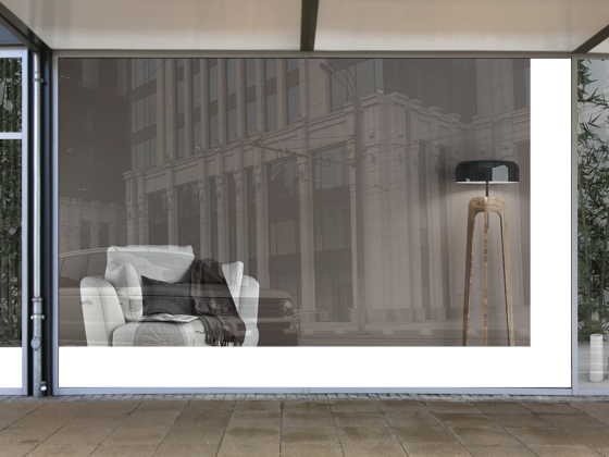 Preview: Schaufenster Farbige Dekorfolie Zuschnitt - Ansicht Farbauswahl - Vorschlag 3