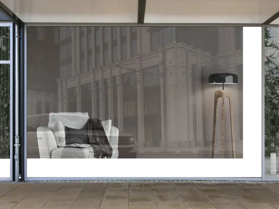 Schaufenster Farbige Dekorfolie Zuschnitt - Ansicht Farbauswahl - Vorschlag 3