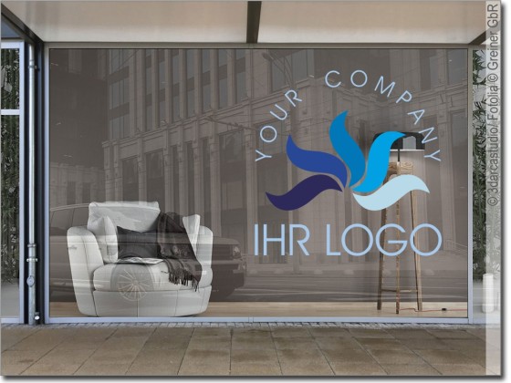Preview: Schaufenster Firmenlogo - Farbig