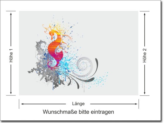 Preview: Bedruckte Fensterfolie Seepferdchen Preview: Bedruckte Fensterfolie Seepferdchen