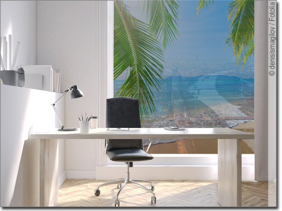 Preview: Selbstklebende Fensterfolie Strand