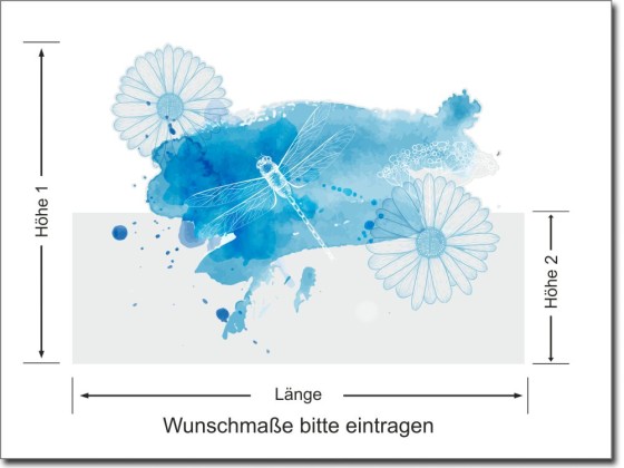 Preview: Milchglas Sichtschutz Libelle