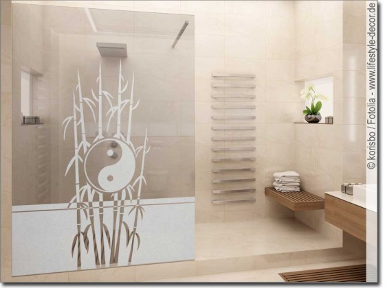 Preview: Sichtschutz Bambus mit Yin & Yang Preview: Sichtschutz Bambus mit Yin & Yang