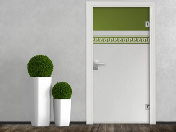 Sichtschutz Bordüre Griechenland zum kleben auf Glastür