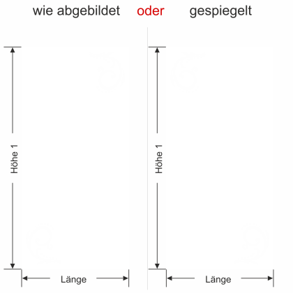 Preview: Sichtschutz für Fenster Klassisch - Ansicht Ausrichtung und Farbauswahl