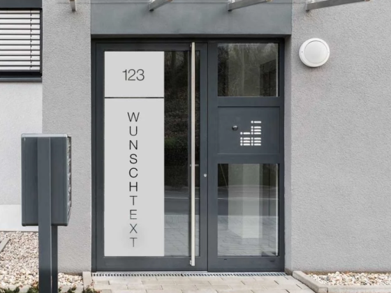 Preview: Sichtschutz Hausnummer und Namen