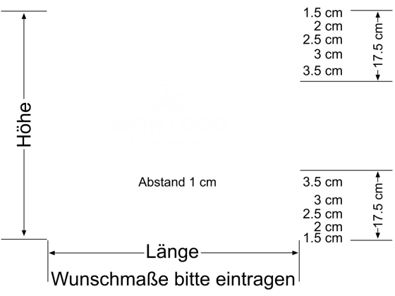Preview: Sichtschutz mit Streifen und Firmenlogo Preview: Sichtschutz mit Streifen und Firmenlogo
