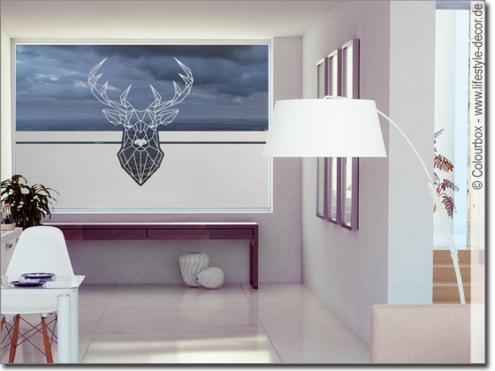 Preview: Sichtschutz Origami Hirsch