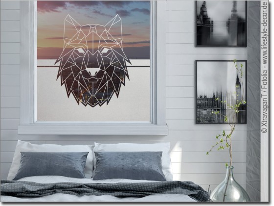 Preview: Sichtschutz Origami Wolf