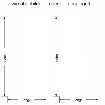 Sichtschutz Glastür Vogelschwarm aus der Pusteblume - Ansicht Ausrichtung