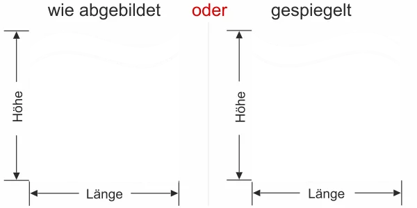 sichtschutz für Fenster mit Wellenmotiv - Ansicht Ausrichtung mit Farbauswahl