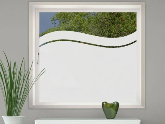 sichtschutz für Fenster mit Wellenmotiv