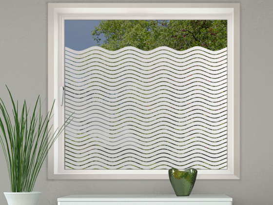 Preview: Sichtschutz Wellenstreifen 3/0,5 cm Fenster