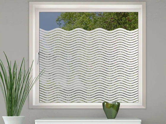 Sichtschutz Wellenstreifen 3/0,5 cm Fenster