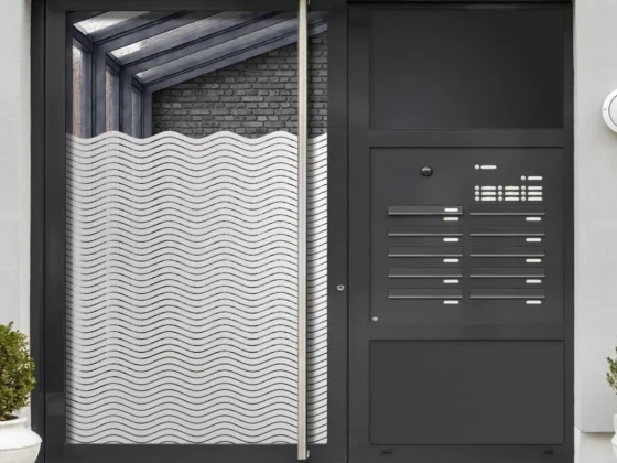 Sichtschutz Wellenstreifen 3/0,5 cm Haustür