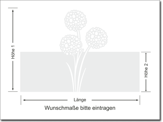 Preview: Sichtschutzdekor Moderne Pusteblume
