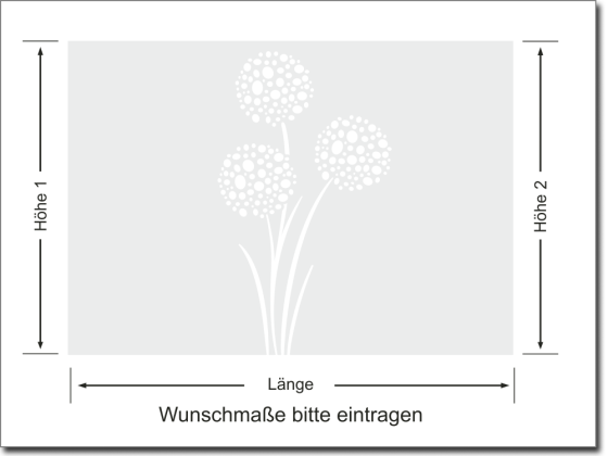 Preview: Sichtschutzdekor Moderne Pusteblume