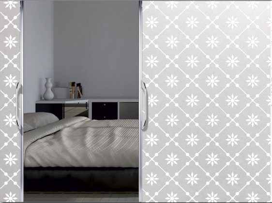 Preview: Sichtschutzdekor Musselinglas 10 cm