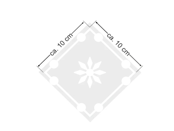 Sichtschutzdekor Musselinglas 10 cm