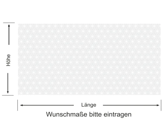 Sichtschutzdekor in Musselinglasoptik mit der Blume des Lebens 5 cm