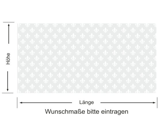 Preview: Sichtschutzdekor Musselinglas mit französischer Lilie