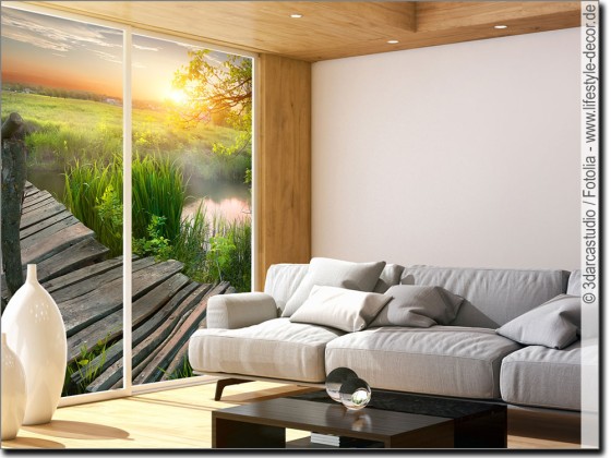 Preview: Fensterfolie Alte Holzbrücke