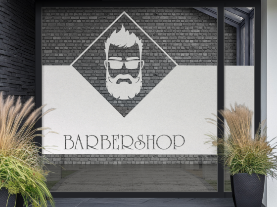 Sichtschutzfolie Barbershop