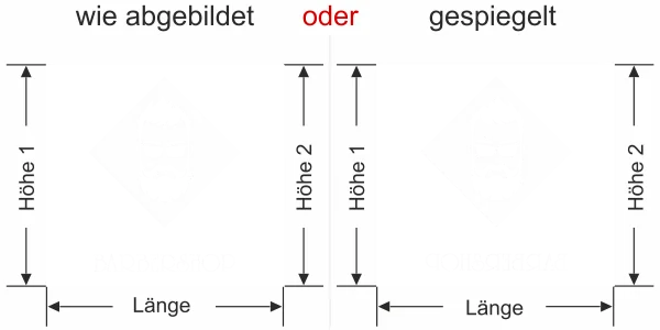 sichtschutzfolie-barbershop - Ansicht Ausrichtung und Farbauswahl