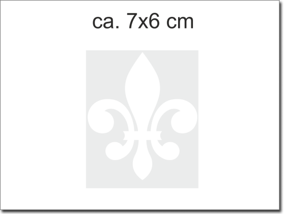 Preview: Sichtschutzdekor Musselinglas französische Lilie - bedruckt