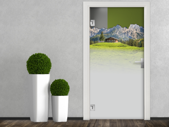 Preview: Sichtschutzfolie Berghof in den Dolomiten