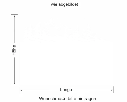 Sichtschutzfolie Bergpanorama - Ansicht wie abgebildet und Farbauswahl