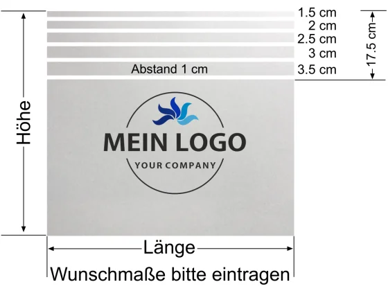 Sichtschutzfolie Blickschutz Firmenlogo gedruckt - Ansicht Beispielbild