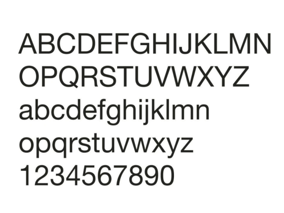 Preview: Sichtschutzfolie mit persönlichem Wunschtext - Ansicht Alphabet