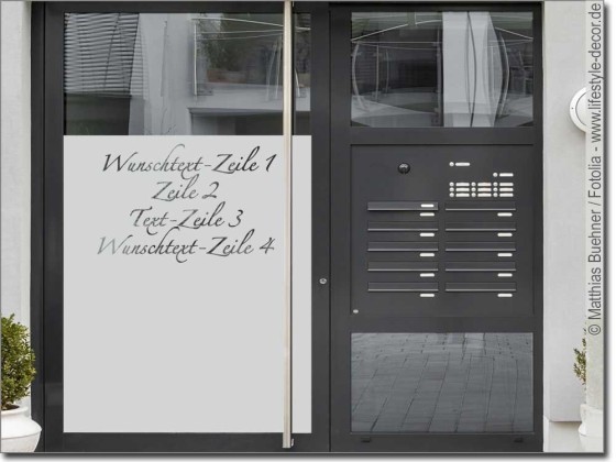 Preview: Sichtschutzfolie mit eigenen Wörtern