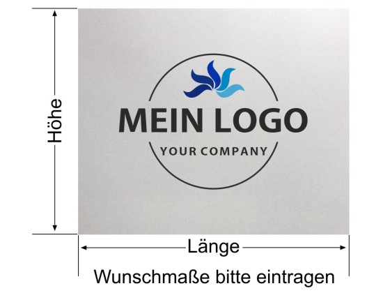 Preview: Sichtschutzfolie Firmenlogo gedruckt Preview: Sichtschutzfolie Firmenlogo gedruckt - Ansicht Beispielbild