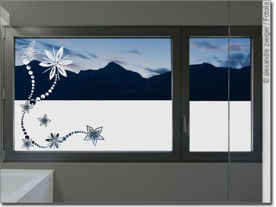 Preview: Sichtschutzfolie Florale Kunst