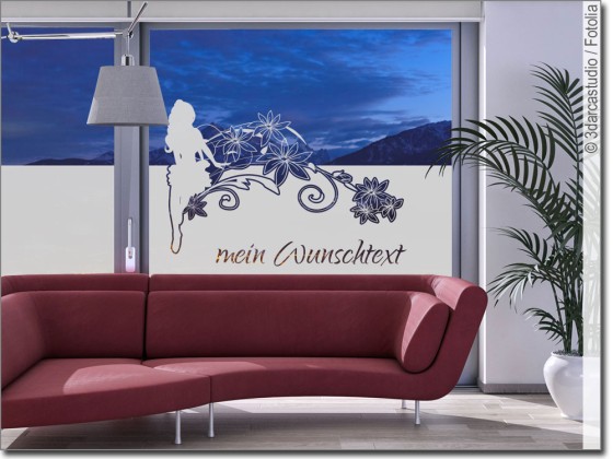 Preview: Sichtschutzfolie Frau mit Blumen Preview: Sichtschutzfolie Frau mit Blumen