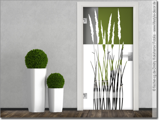Preview: Sichtschutzfolie Glastür Sommergras