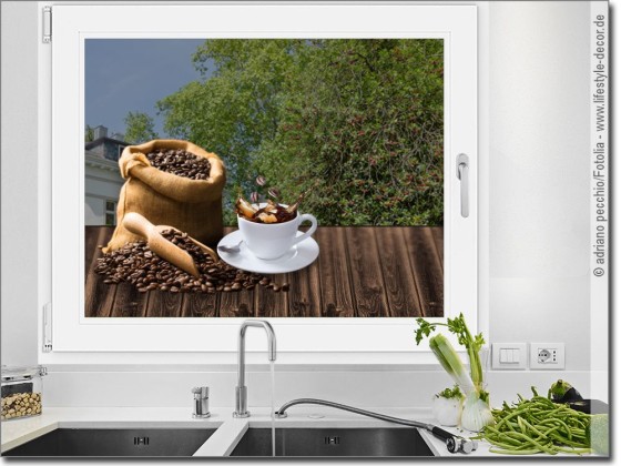 Preview: Sichtschutzfolie Kaffee Preview: Sichtschutzfolie Kaffee