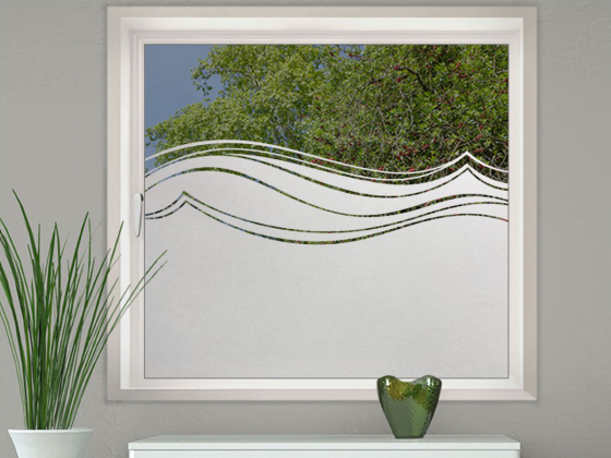 Fensterfolie Sichtschutzfolie Moderne Wellen