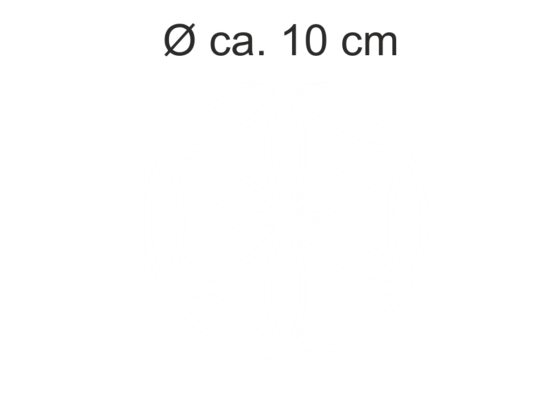 Preview: Milchglasfolie Ornamentglas Blume des Lebens 10 cm