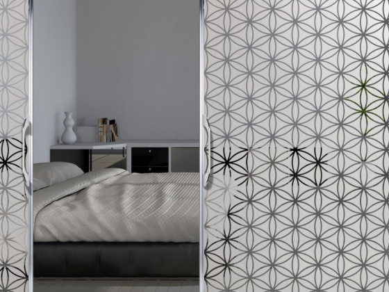 Sichtschutzfolie mit Lebensblume Muster