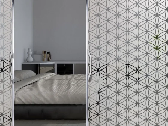 Sichtschutzfolie mit Lebensblume Muster